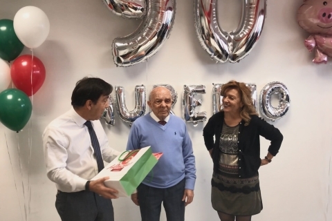 Hemosa celebra el 90 cumpleaños de su fundador Aurelio Morán.